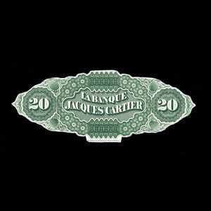 Canada, Banque Jacques-Cartier, 20 piastres : 2 mai 1870