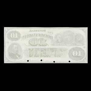Canada, Royal Canadian Bank, 10 dollars : 1 juillet 1872