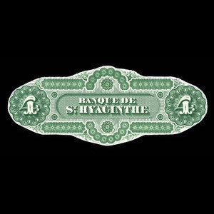 Canada, Banque de St. Hyacinthe, 4 dollars : 2 janvier 1874