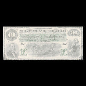 Canada, Banque de St. Hyacinthe, 10 dollars : 2 janvier 1874