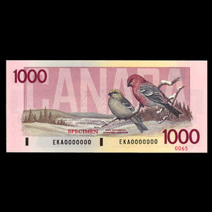 Canada, Banque du Canada, 1,000 dollars : 1988