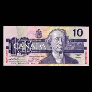 Canada, Banque du Canada, 10 dollars : 1989