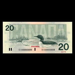 Canada, Banque du Canada, 20 dollars : 1991