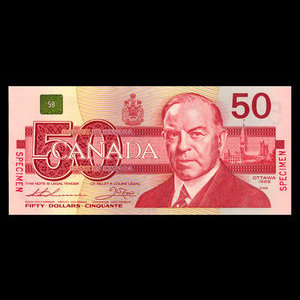 Canada, Banque du Canada, 50 dollars : 1988