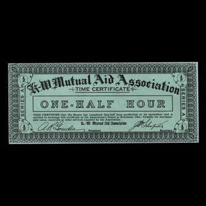 Canada, K.-W. Mutual Aid Association, 1/2 heure : 1935