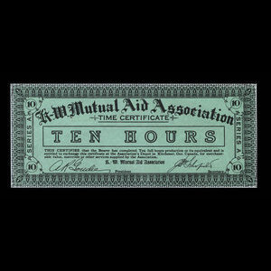 Canada, K.-W. Mutual Aid Association, 10 heures : 1935