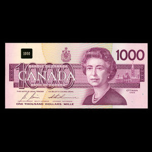 Canada, Banque du Canada, 1,000 dollars : 1988