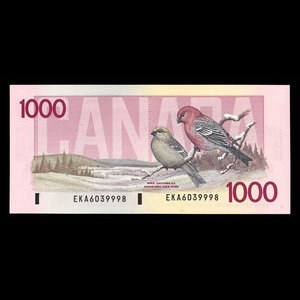 Canada, Banque du Canada, 1,000 dollars : 1988