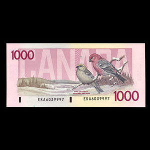 Canada, Banque du Canada, 1,000 dollars : 1988