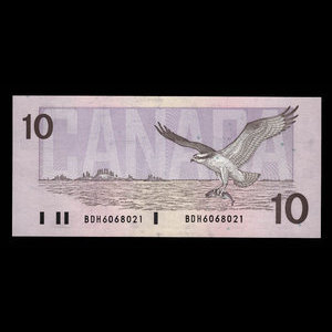 Canada, Banque du Canada, 10 dollars : 1989