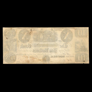Canada, Commercial Bank (Montreal), 10 dollars : 1 juin 1837