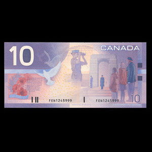 Canada, Banque du Canada, 10 dollars : 2001