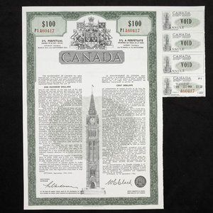 Canada, gouvernement du Canada, 100 dollars : 15 septembre 1966