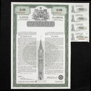 Canada, gouvernement du Canada, 100 dollars : 15 septembre 1966