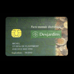 Canada, Caisses Populaires Desjardins, aucune dénomination : août 2002