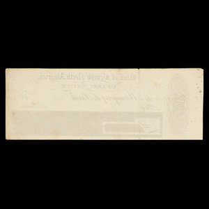 Canada, Bank of British North America, aucune dénomination : 1858