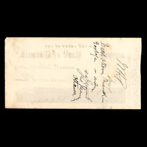 Canada, Bank of Toronto (The), 13 dollars, 42 cents : 1 octobre 1866