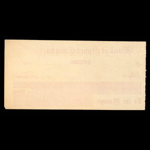 Canada, Bank of Upper Canada (York), aucune dénomination : 1869