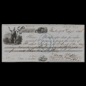 Canada, Banque de Montréal, 58 livres, 13 shillings : 28 août 1855