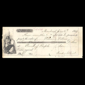 Canada, Banque de Montréal, 200 dollars, 50 cents : 15 juin 1864