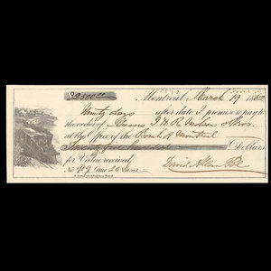 Canada, Banque de Montréal, 2,500 dollars : 19 mars 1862
