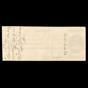 Canada, Banque de Montréal, 185 dollars, 71 cents : 22 mars 1859