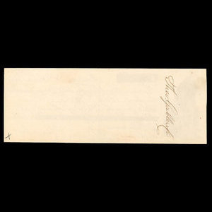 Canada, Banque de Montréal, 113 dollars, 60 cents : 24 juin 1861