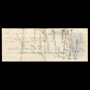 Canada, Banque du Peuple (People's Bank), 100 dollars : 25 novembre 1863