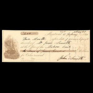 Canada, Molsons Bank, 400 dollars : 17 février 1860