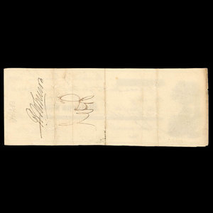 Canada, Molsons Bank, 53 dollars, 10 cents : 17 juin 1864