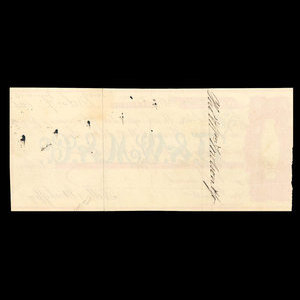 Canada, Molsons Bank, 93 dollars, 25 cents : 7 mars 1861