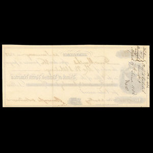Canada, Bank of British North America, 172 dollars, 50 cents : 21 janvier 1858