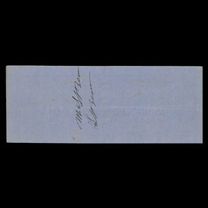 Canada, Ontario Bank, 63 dollars, 80 cents : 5 juillet 1861