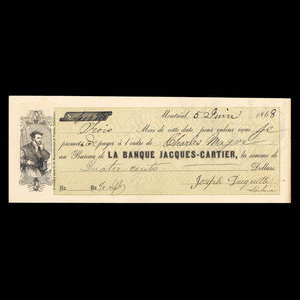 Canada, Banque Jacques-Cartier, 400 dollars : 5 juin 1868