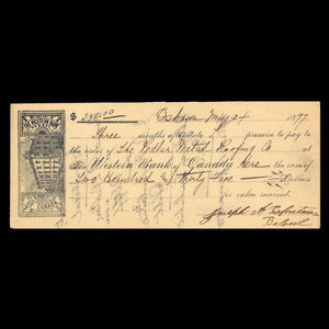 Canada, Western Bank of Canada, 235 dollars : 24 mai 1897