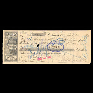 Canada, Western Bank of Canada, 100 dollars : 20 octobre 1897