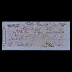 Canada, Bank of Toronto (The), 81 dollars, 45 cents : 19 juin 1861