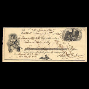 Canada, Fred Rowland, 420 dollars : 3 janvier 1862