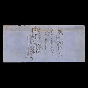 Canada, Bank of New Brunswick, 180 livres(anglaise) : 24 février 1863