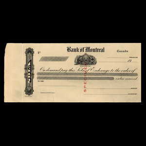 Canada, Banque de Montréal, aucune dénomination : 1930