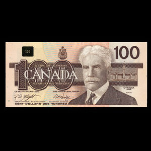 Canada, Banque du Canada, 100 dollars : 1988