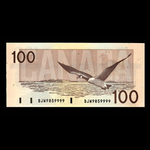 Canada, Banque du Canada, 100 dollars : 1988