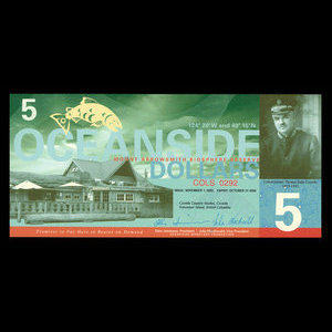 Canada, Oceanside Monetary Foundation, 10 dollars : 1 novembre 2003