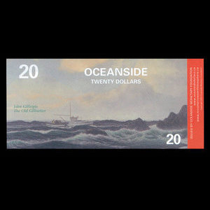 Canada, Oceanside Monetary Foundation, 20 dollars : 1 novembre 2003