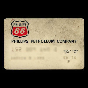 États-Unis d`Amérique, Phillips Petroleum Company, aucune dénomination : août 1970