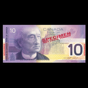 Canada, Banque du Canada, 10 dollars : 2001