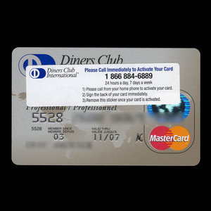 Canada, Diners Club, aucune dénomination : 2004