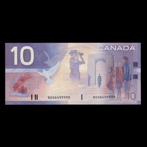 Canada, Banque du Canada, 10 dollars : 2001