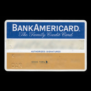 États-Unis d`Amérique, Bank of America, aucune dénomination : août 1967