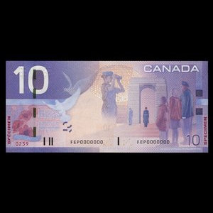 Canada, Banque du Canada, 10 dollars : 2005